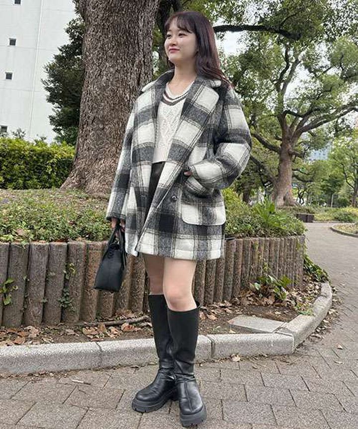 Fake Wool Jacket Coat,Multi color, medium image number 8