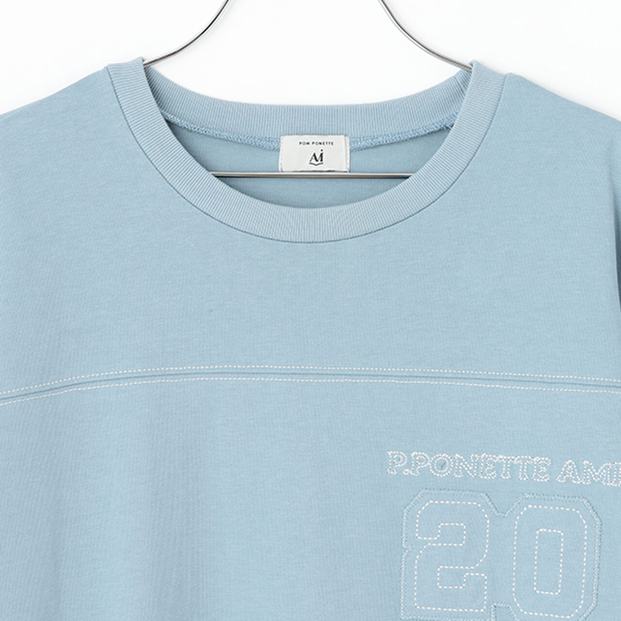 [AMI] Stitch Design T One-Piece Dress,Black, large image number 2