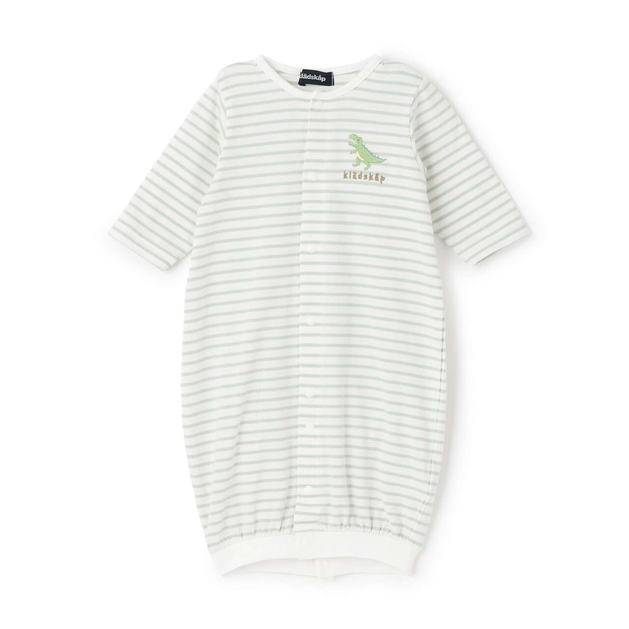 Animal Stripe 2-Way Romper,Yellow green, large image number 3