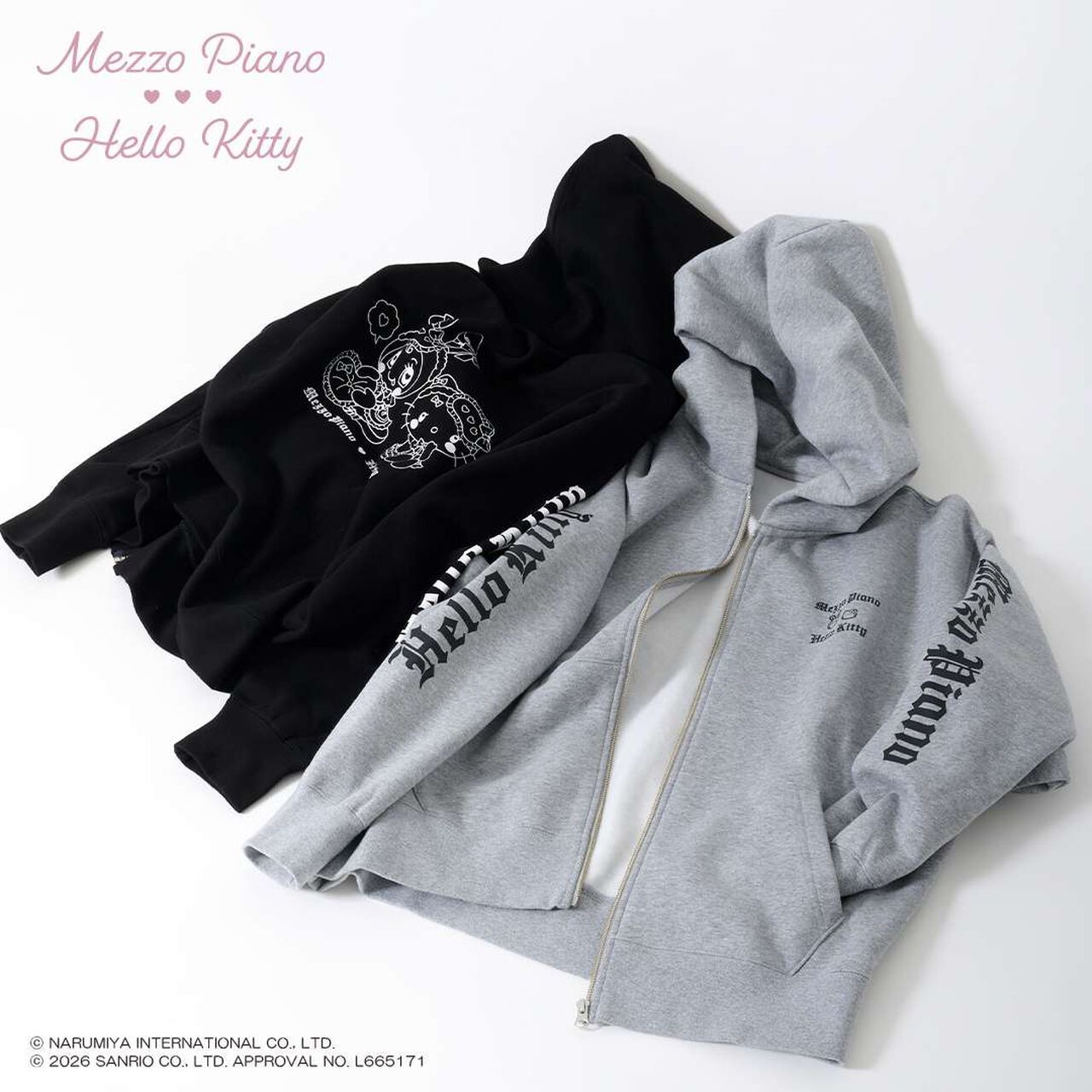 Hello Kitty x Berie-chan Zip Parka,Black, large image number 15