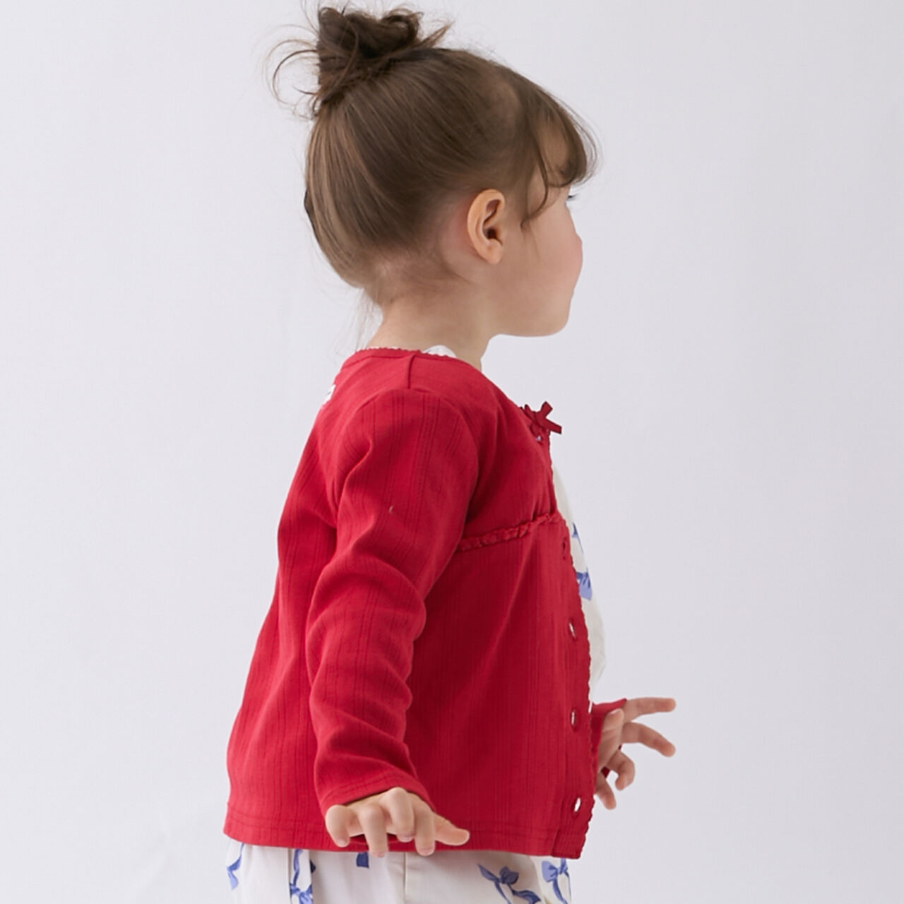 Link UV Needle-Punched Cut Cardigan,Multi color, large image number 3