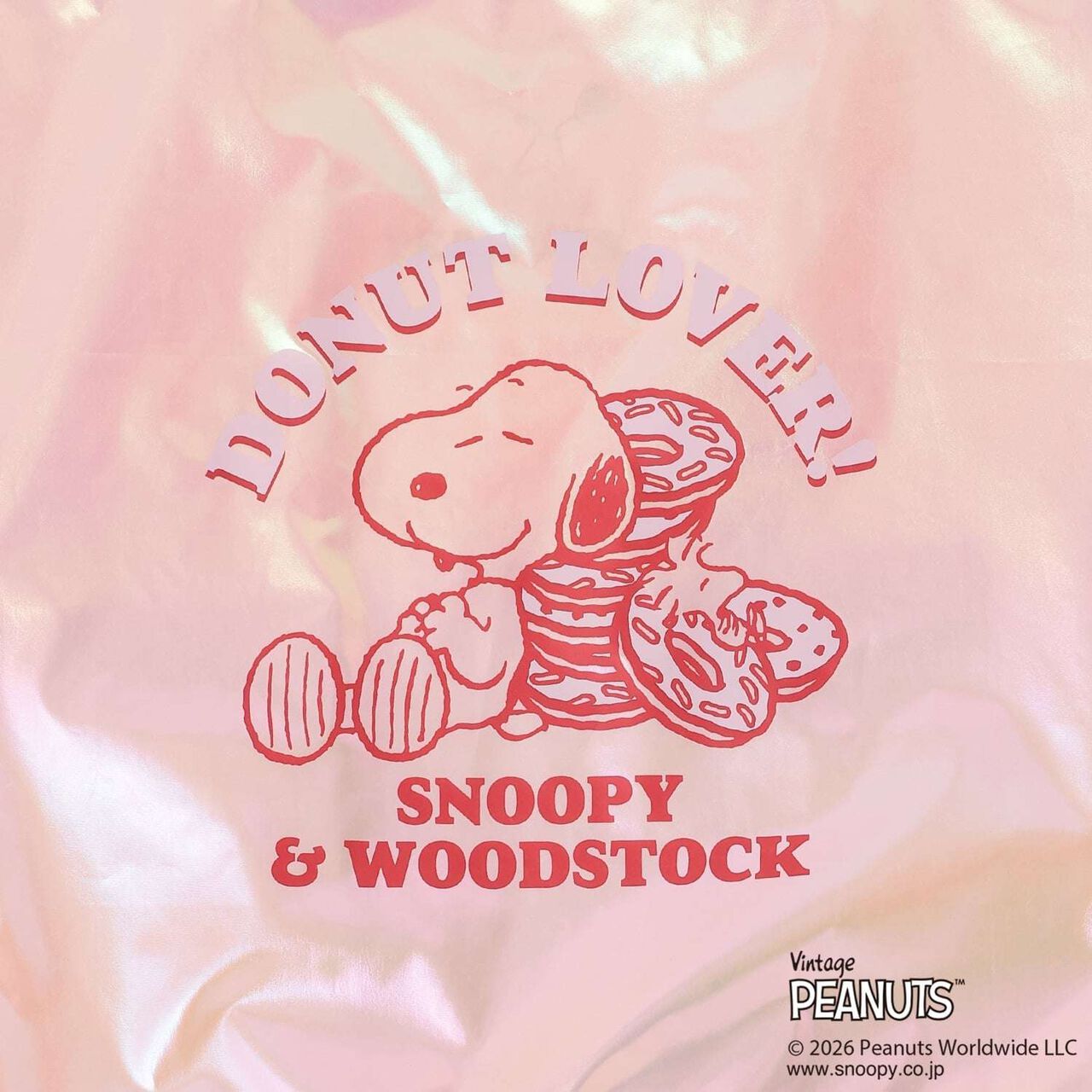 [SNOOPY] Metallic Tote Bag,Off white, large image number 5