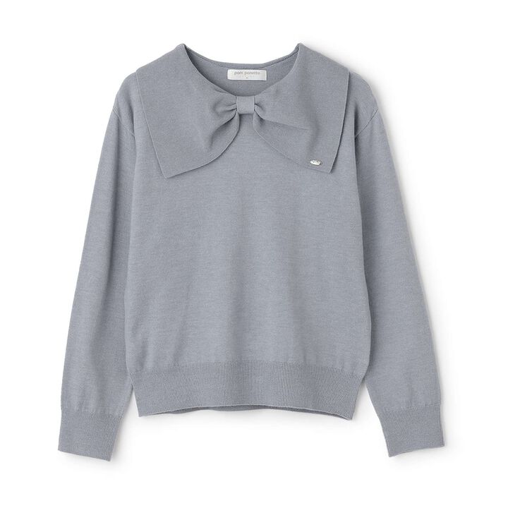 Ribbon Collar Knit,, medium