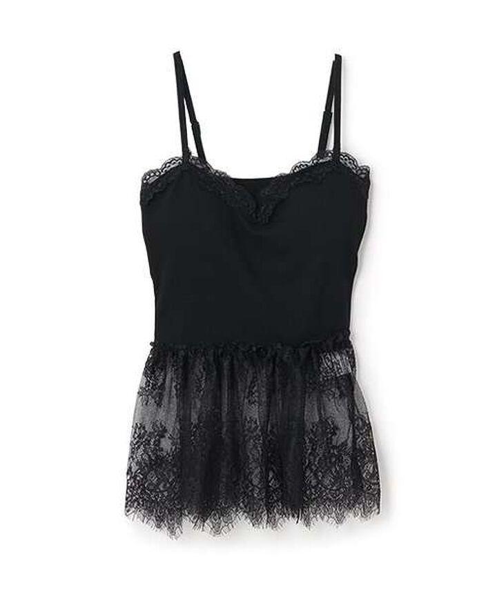Lace Peplum Bra Top [Korean Fashion],Black, medium image number 5
