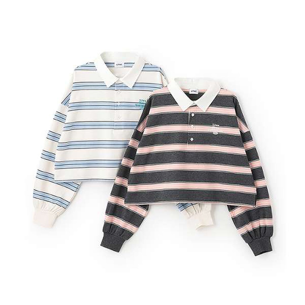 [LTXC] Crop Drag Shirt,Charcoal gray, large image number 2