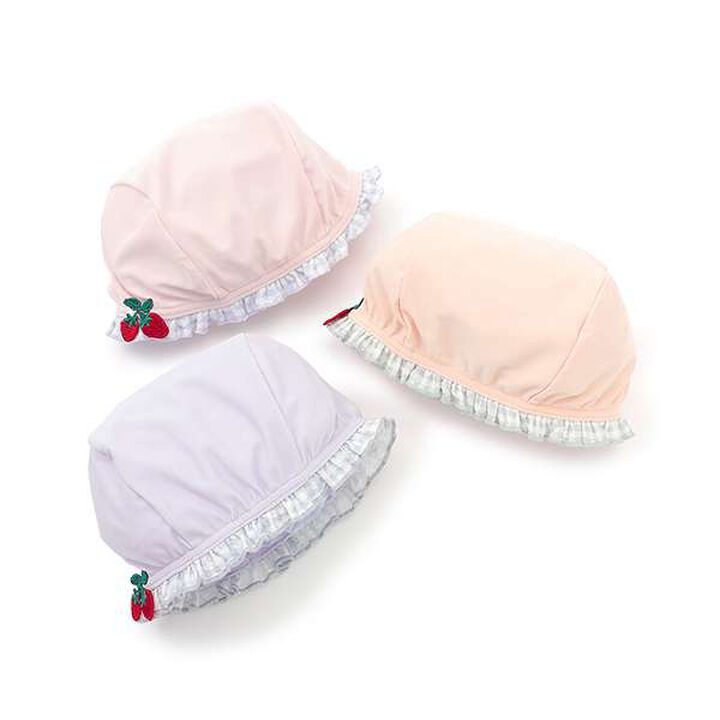 [SWIM] Strawberry Frill Cap,Light pink, medium image number 7