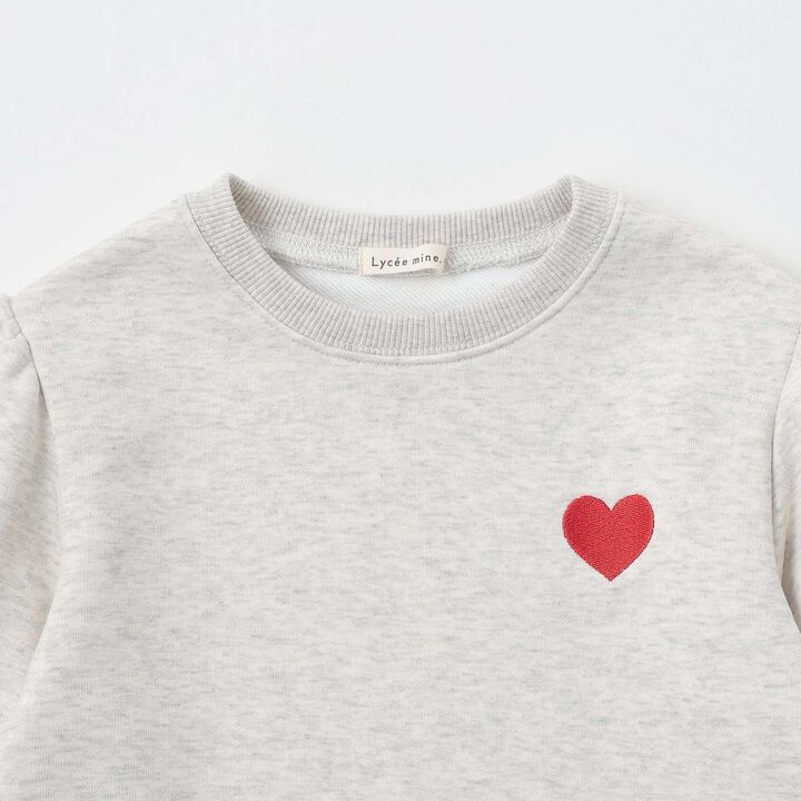 Quick-Dry Fleece Sweatshirt with Single-Point Embroidery,Smoke white, medium image number 7