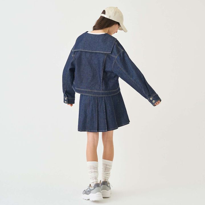 [Sailor Denim Jacket] [Available in 130cm],Navy, medium image number 13