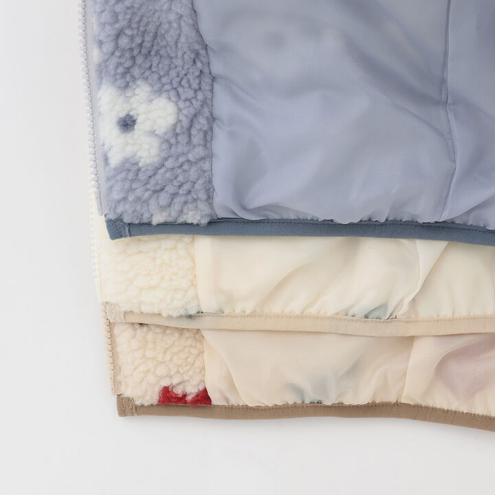 [Light and Fluffy] Jacquard Boa Jacket,Light blue, medium image number 8