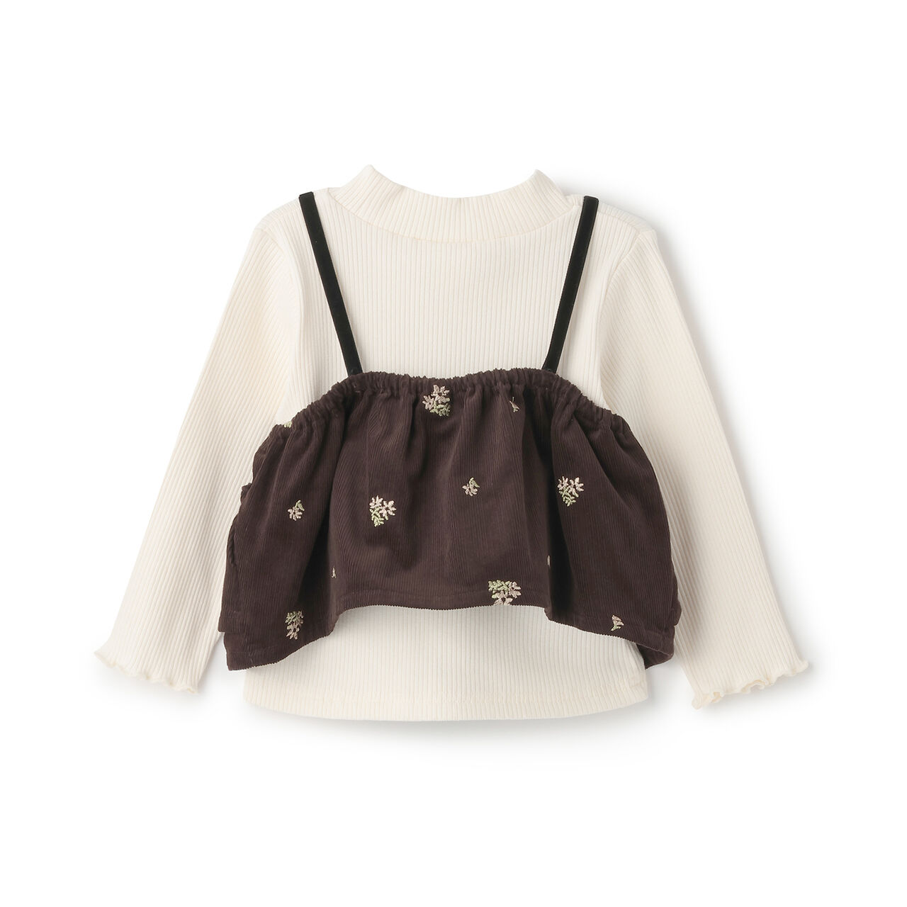 Link Embroidered Tunic with Inner Wear Set,Brown, large image number 1