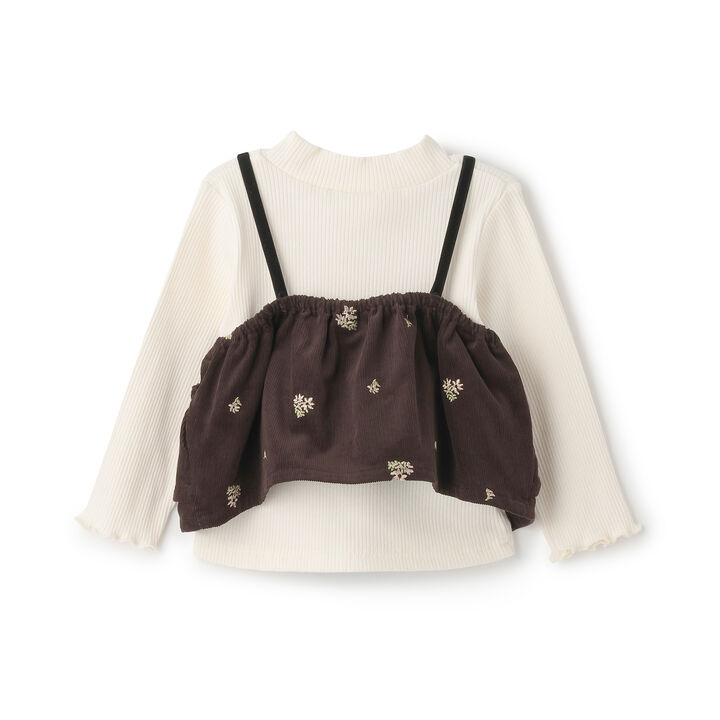 Link Embroidered Tunic with Inner Wear Set,Brown, medium image number 1