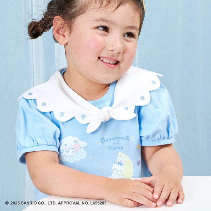 [Cinnamoroll Collaboration] Sailor Collar Short Sleeve T-Shirt,Pink, medium image number 4