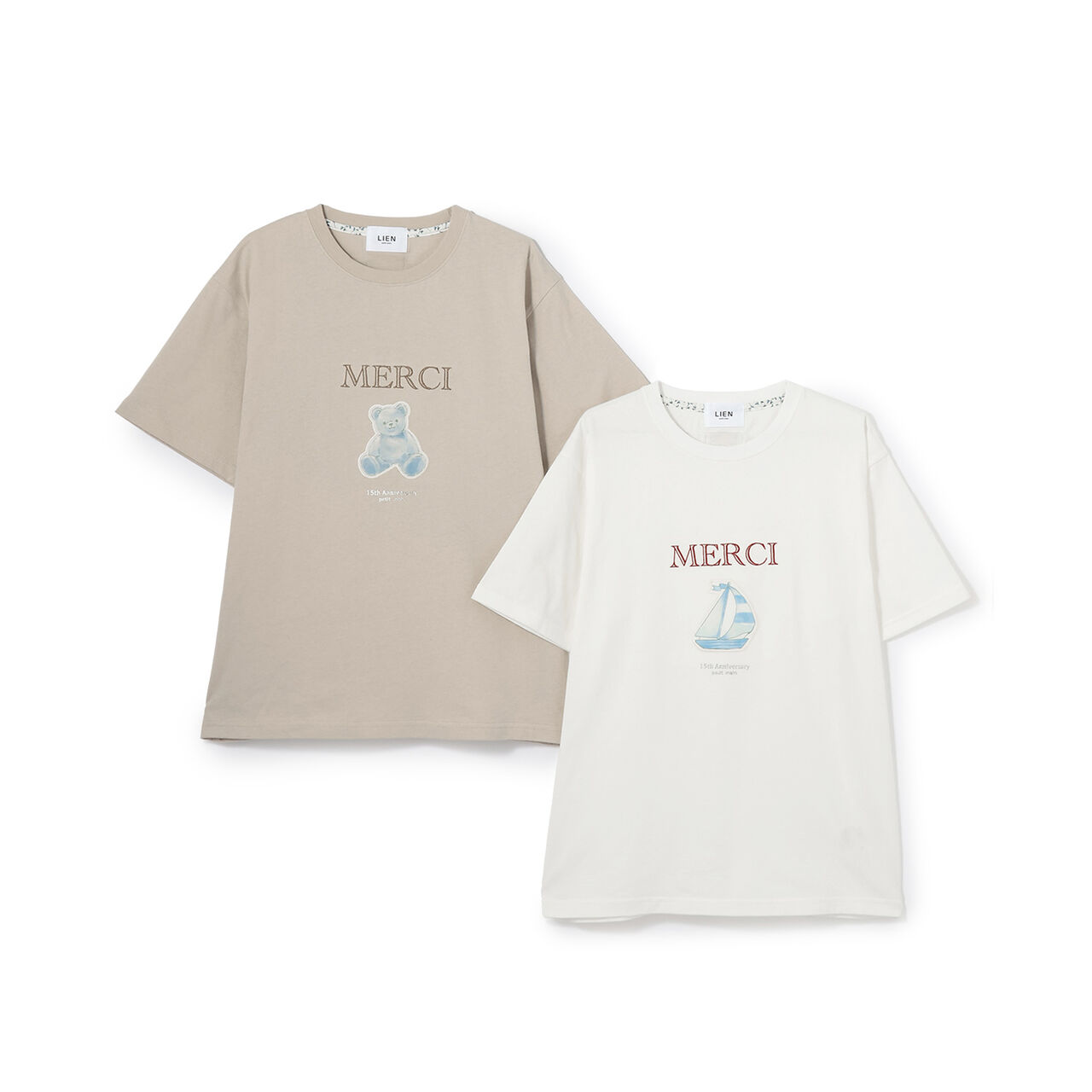 [Parent-Child Matching] [Cool Touch] 15th MERCI Short-Sleeve T-Shirt,Pearl white, large image number 20