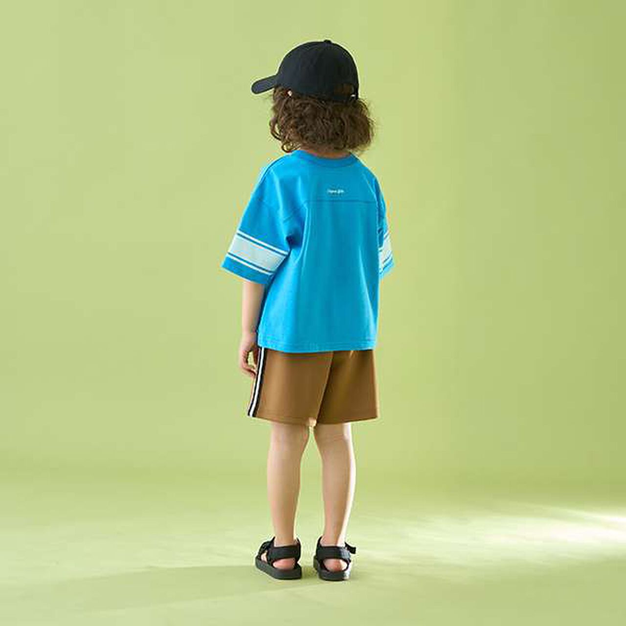 [Reversible] Line Print T-Shirt (Comfortable Jersey Fabric),Deep blue, large image number 14