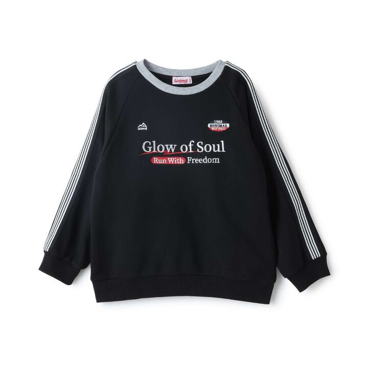 Sleeve Line Sweatshirt [Coordinatable Setup],Black, medium image number 10