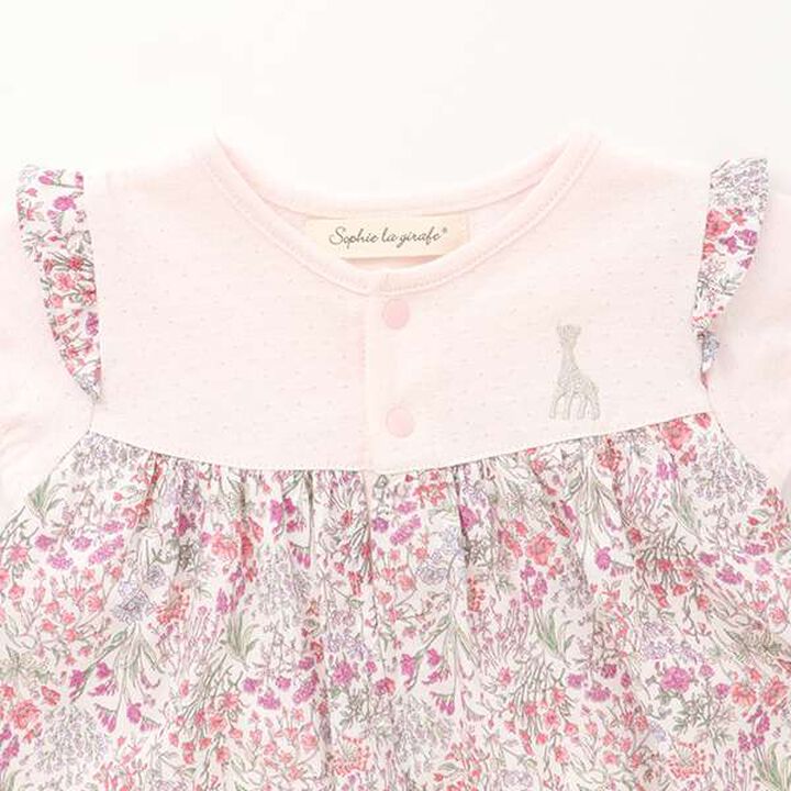 Small Floral Pattern Short All-in-One,Pink, medium image number 2