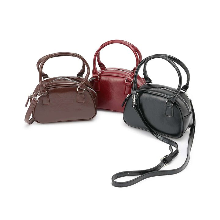 Mini Boston Bag (Featured in Cuugal August Issue),Brown, medium image number 1