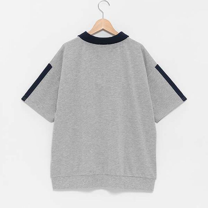 LTXC - Half-Zip Loose Half T-Shirt,Moss green, medium image number 1