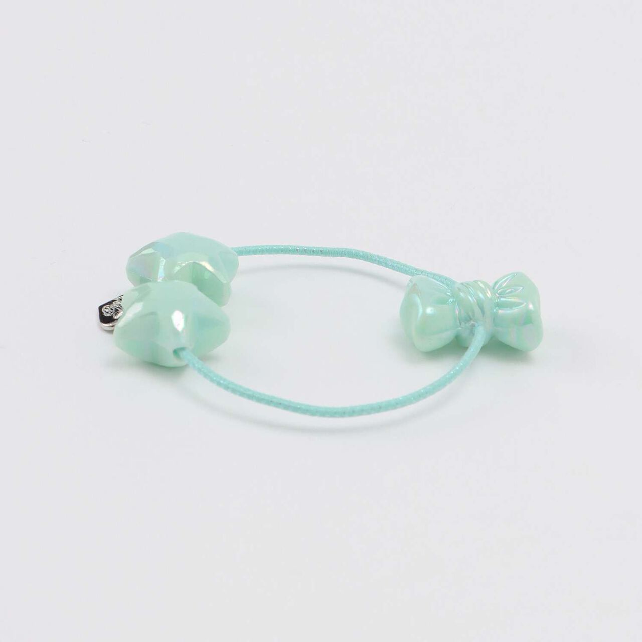 Ribbon & Star Hair Ponytail Holder Set of 2,Light pink, large image number 1