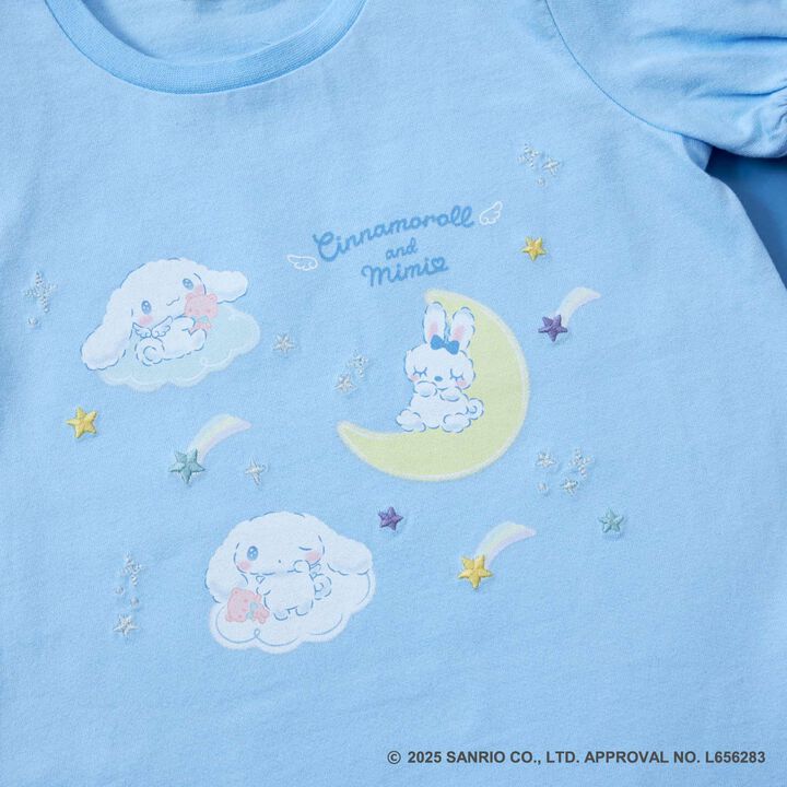 [Cinnamoroll Collaboration] Sailor Collar Short Sleeve T-Shirt,Pink, medium image number 1