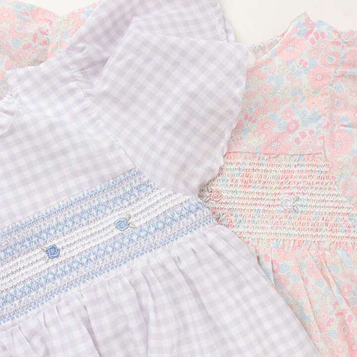 [Link] Smocked One-Piece Dress,Light gray, medium image number 3