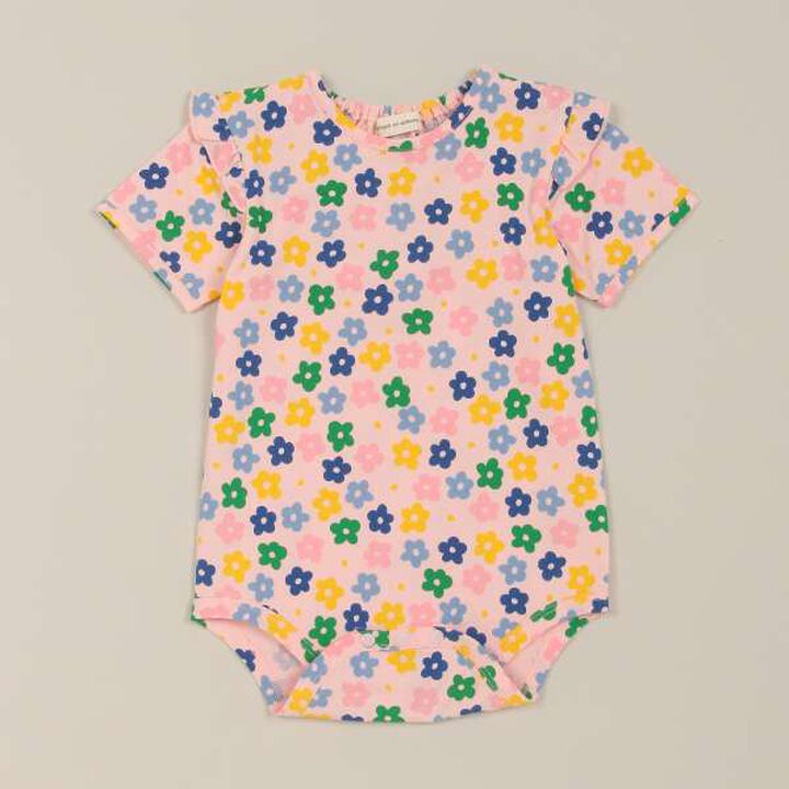 Colorful Flower Bodysuit,Pink, medium image number 0
