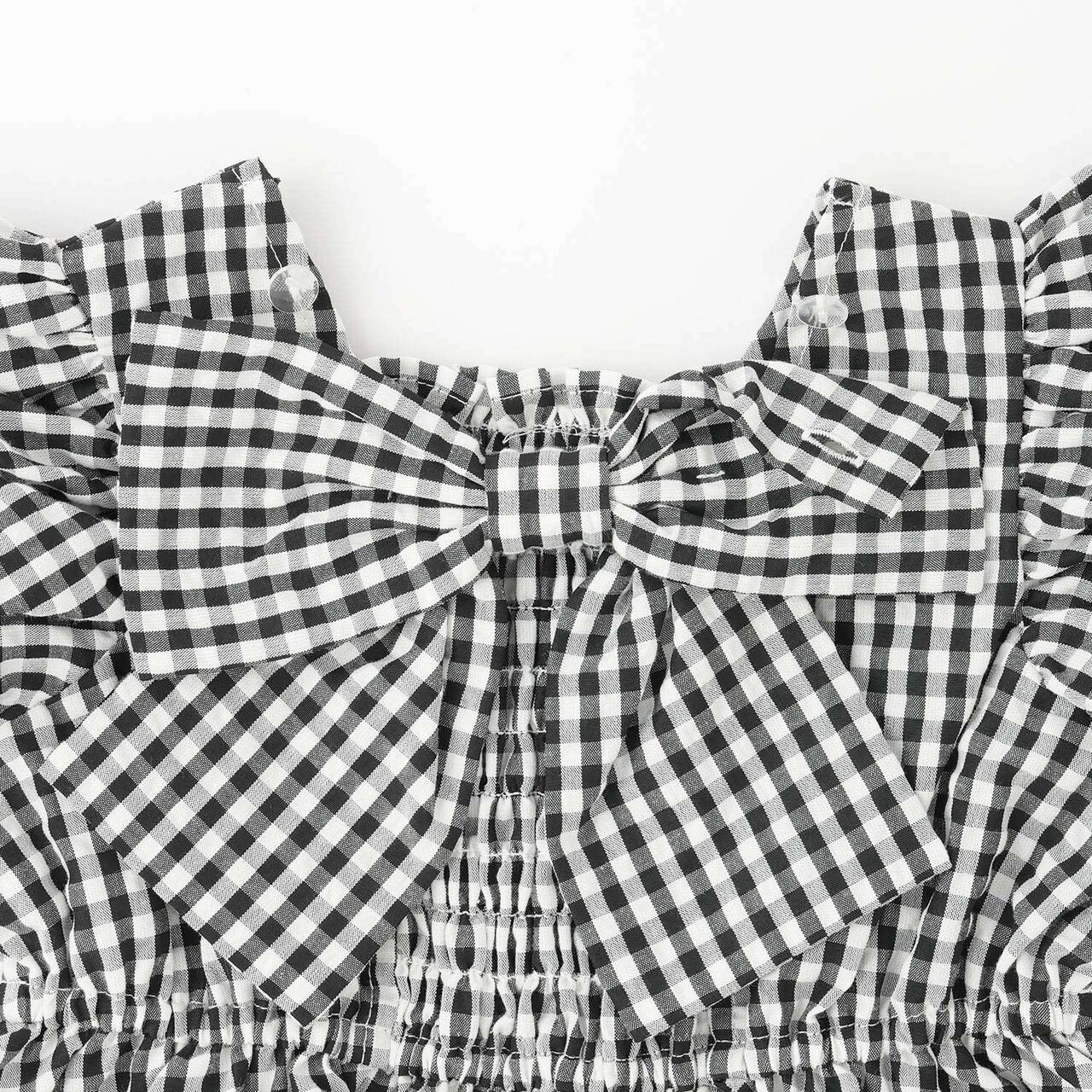 Link Puff Sleeve Peplum One-Piece Dress,Blue, large image number 12