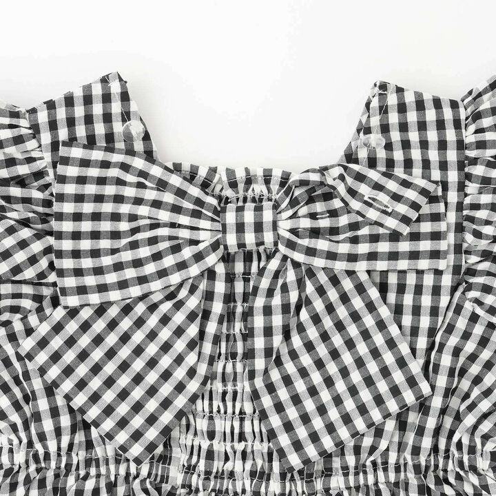 Link Puff Sleeve Peplum One-Piece Dress,Blue, medium image number 12