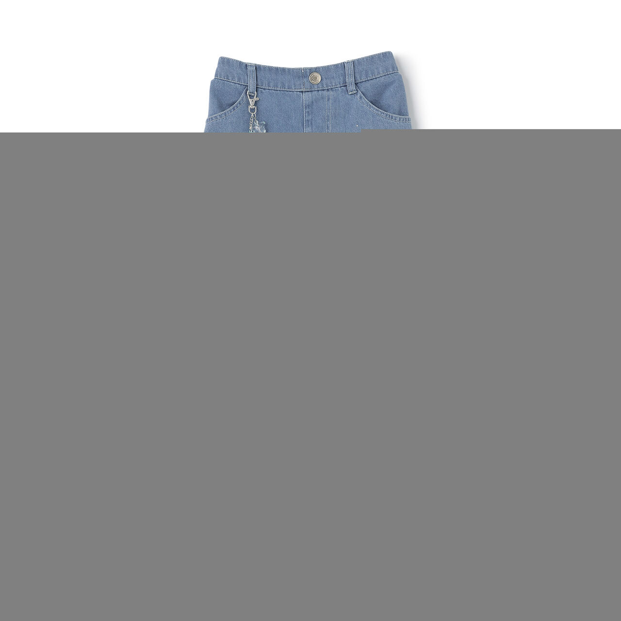 Sparkling Denim Wide Pants with Glow-in-the-Dark Charm [Cool Touch],Sax blue, large image number 6