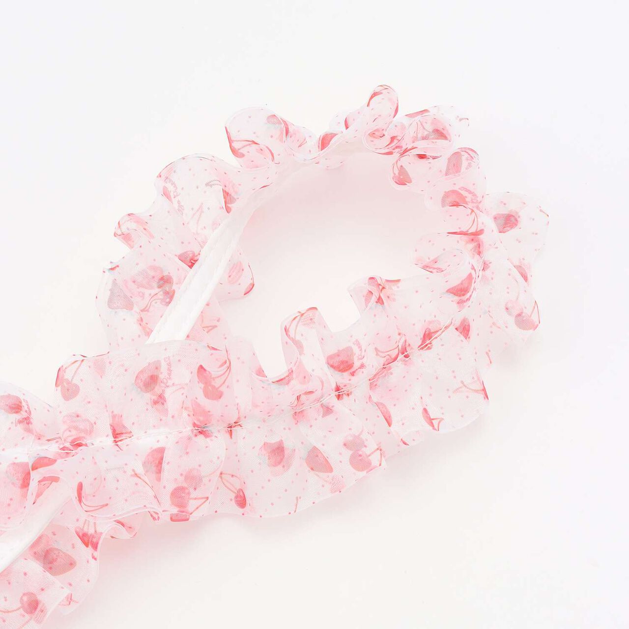 Cherry Berry Pattern Frill Shoulder Strap,Off white, large image number 3