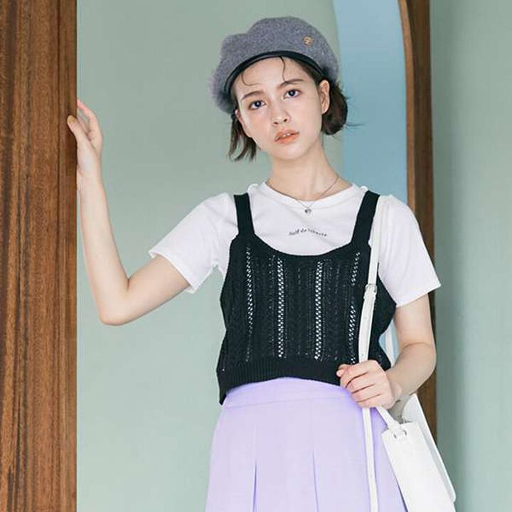 Knit Vest Inner Wear Set,Emerald green, medium image number 18