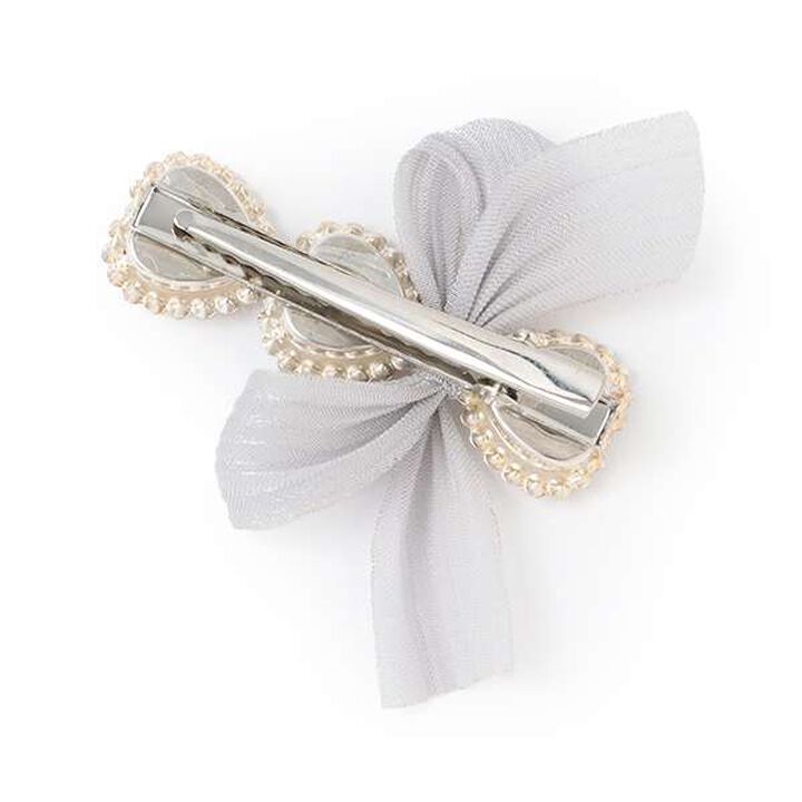 Sparkling Hair Clip with Ribbon,Pink, medium image number 4