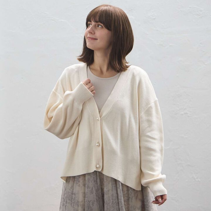 [Link] Pearl Button Knit Cardigan,, medium