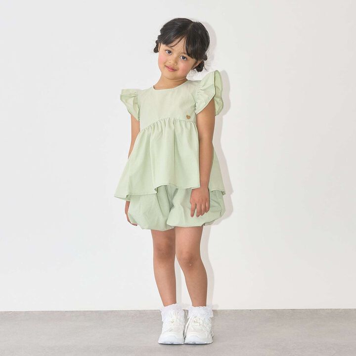 [Outfit Set] Wavy Peplum Blouse & Balloon Pants Set,Navy, medium image number 22