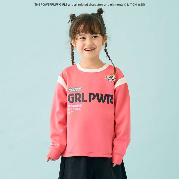 [Anti-Stain Finish] Powerpuff Girls Ponte Logo Crew,Magenta, medium image number 0