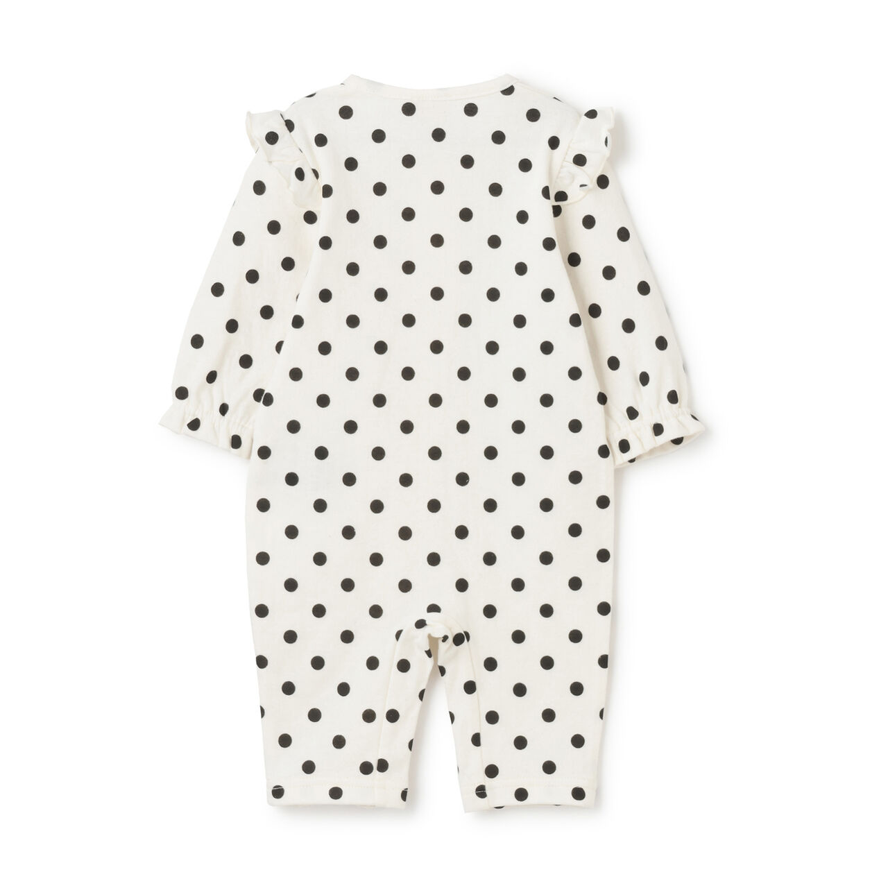 Lace Frill Coverall,Yellow, large image number 1