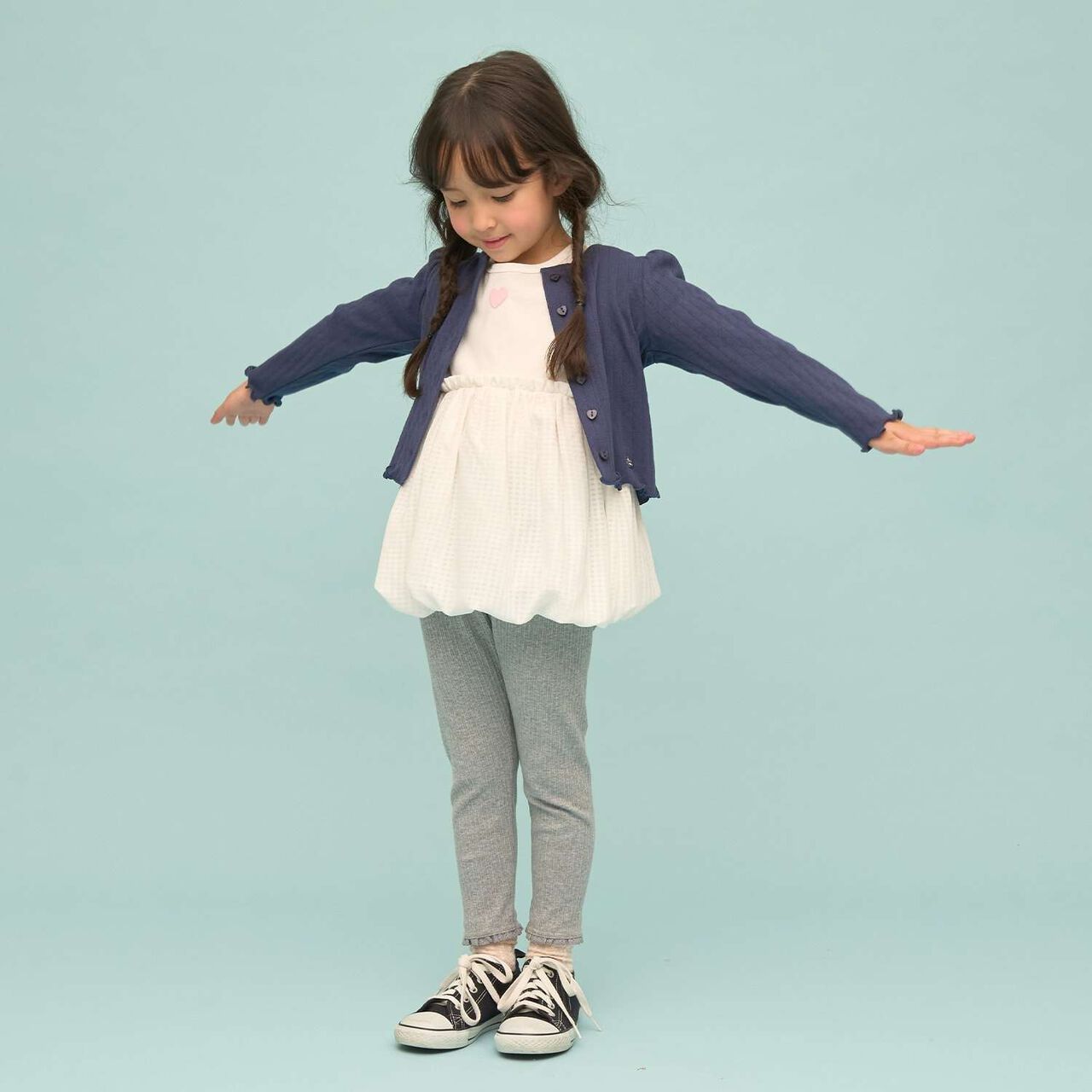 [UV Processing] Patterned Mesh Cardigan,Blue gray, large image number 22