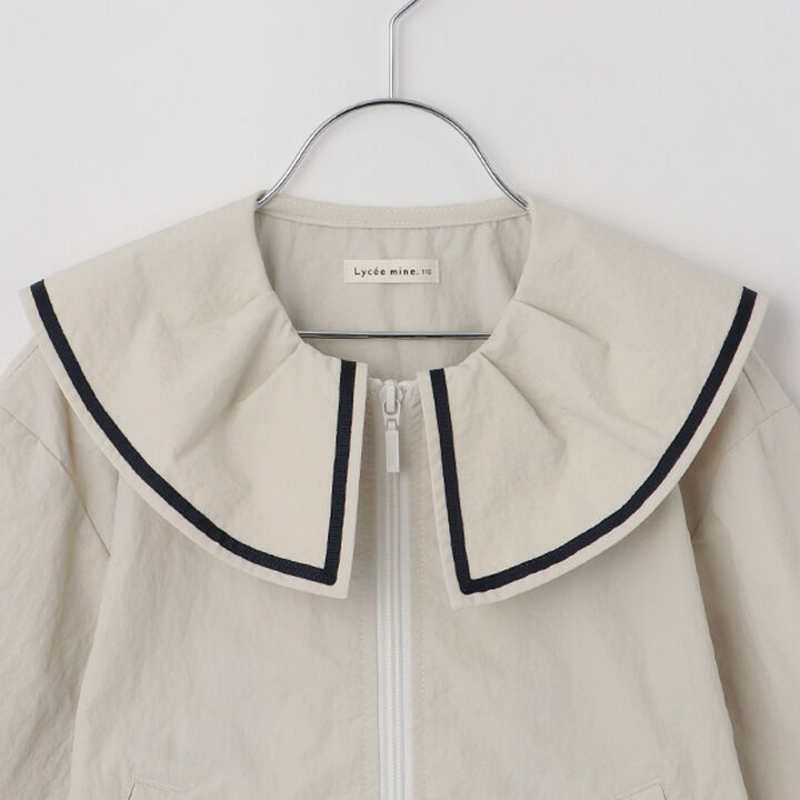 Frill Collar Windbreaker,Navy, medium image number 6