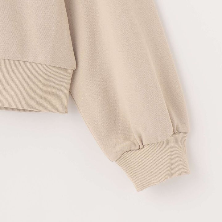 [Instant Cute Top] 3D Logo Embroidery Basic Sweatshirt,Off white, medium image number 16