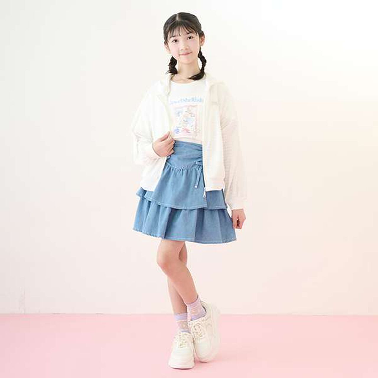 Dad Sneakers with Pearl Charm,White, large image number 25