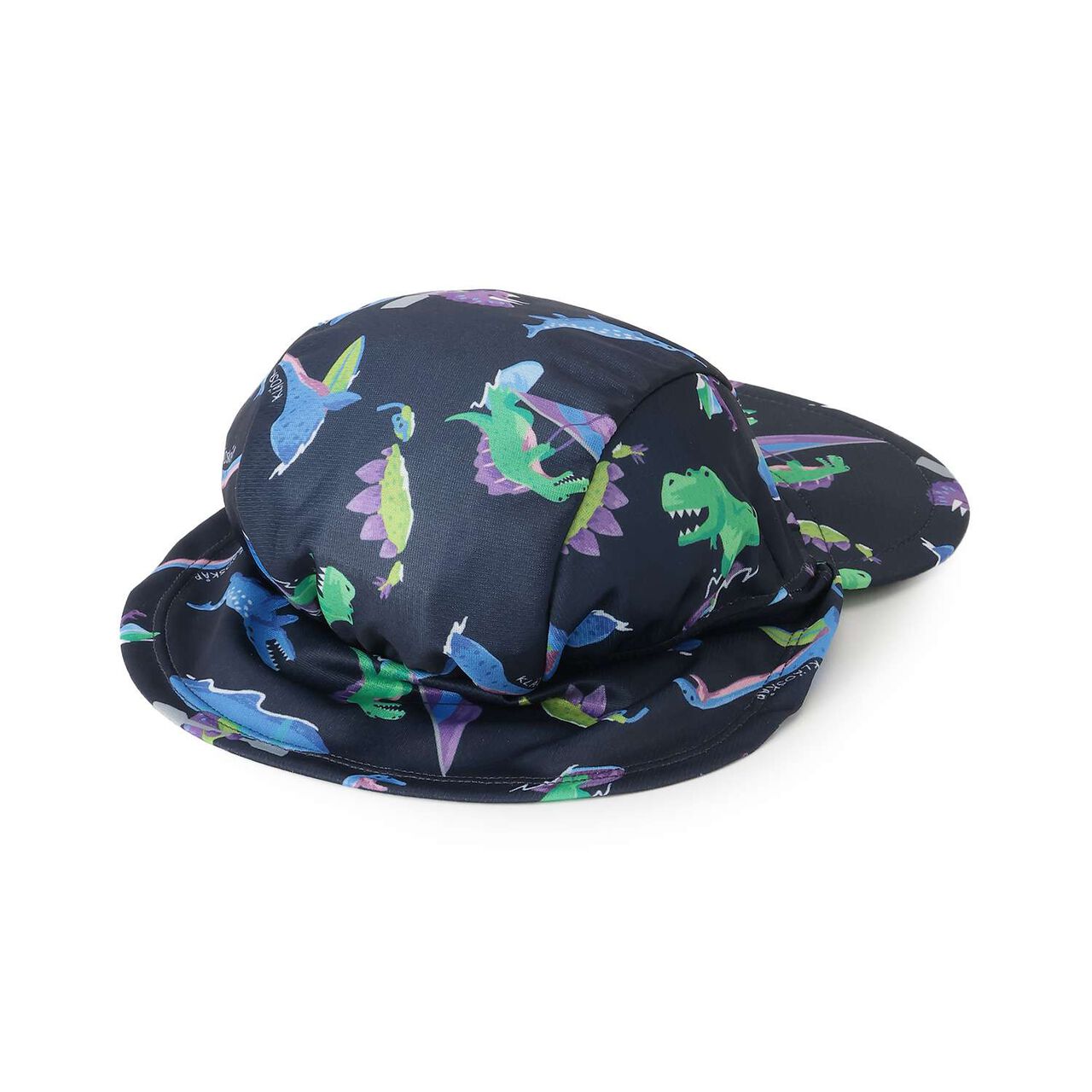 [SWIM] All-Over Pattern Swim Cap with Sunshade,Turquoise, large image number 1
