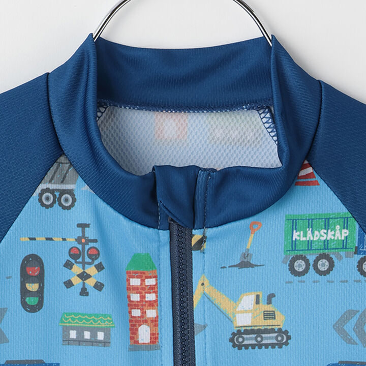 [SWIM] Vehicle All-Over Pattern Long-Sleeve Rash Guard,Turquoise, medium image number 2