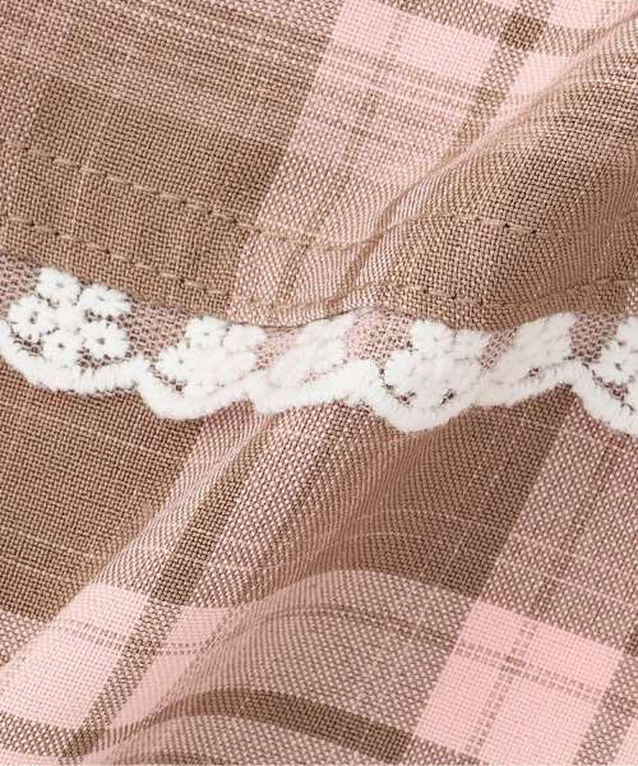 Checkered Shirt & Bustier Set,Pink, large image number 18