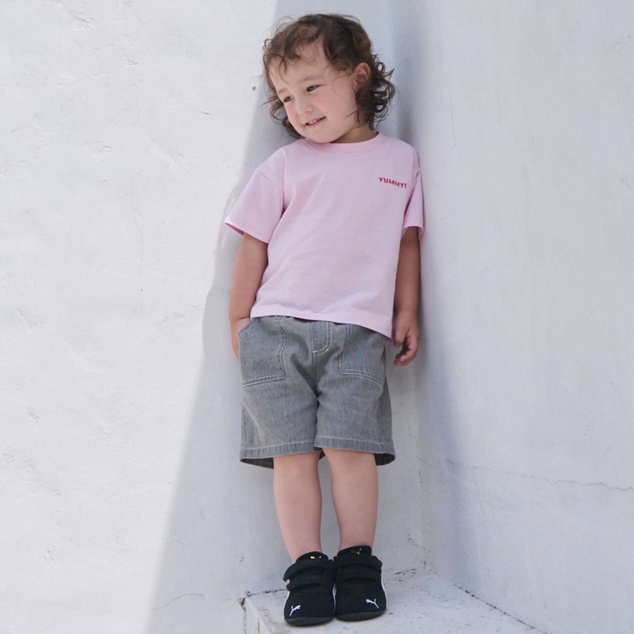 [Affordable/Web Exclusive] Back Print Short Sleeve T-Shirt,Light pink, large image number 7