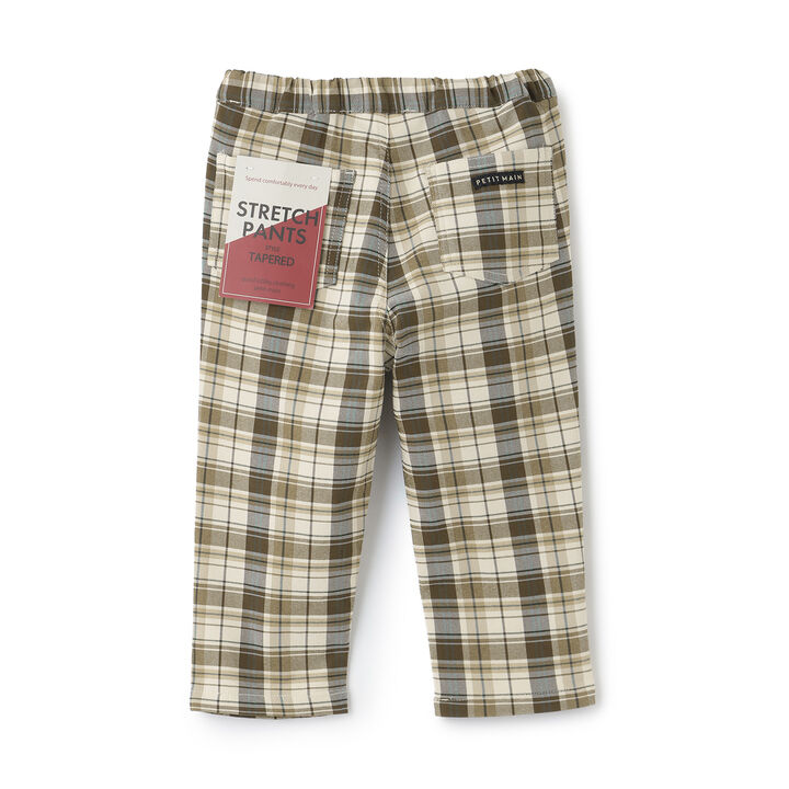 Link Yarn-Dyed Checkered Long Pants,Brown, medium image number 1