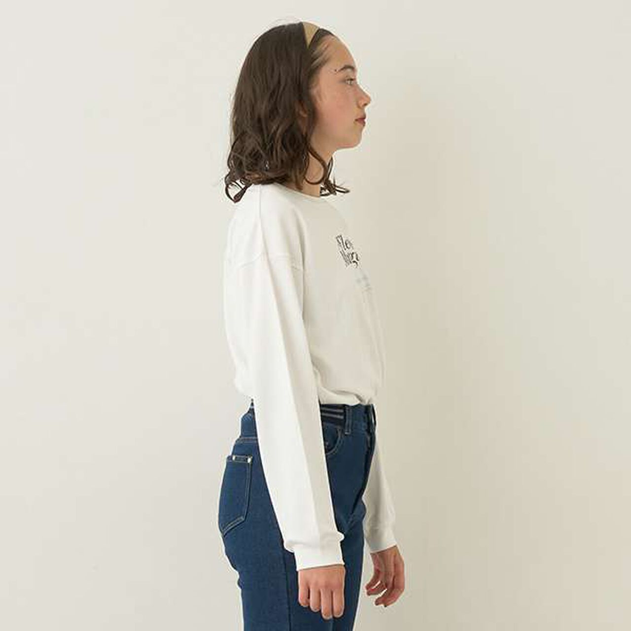 Shaggy Check Cardigan Set,White, large image number 5