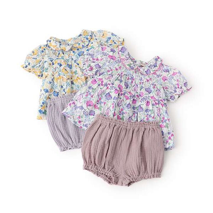 Floral Tunic Pants Set,Blue, medium image number 5