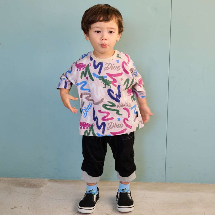 Kid's 6-Length Ribbed Hem Pants,Blue, medium image number 1
