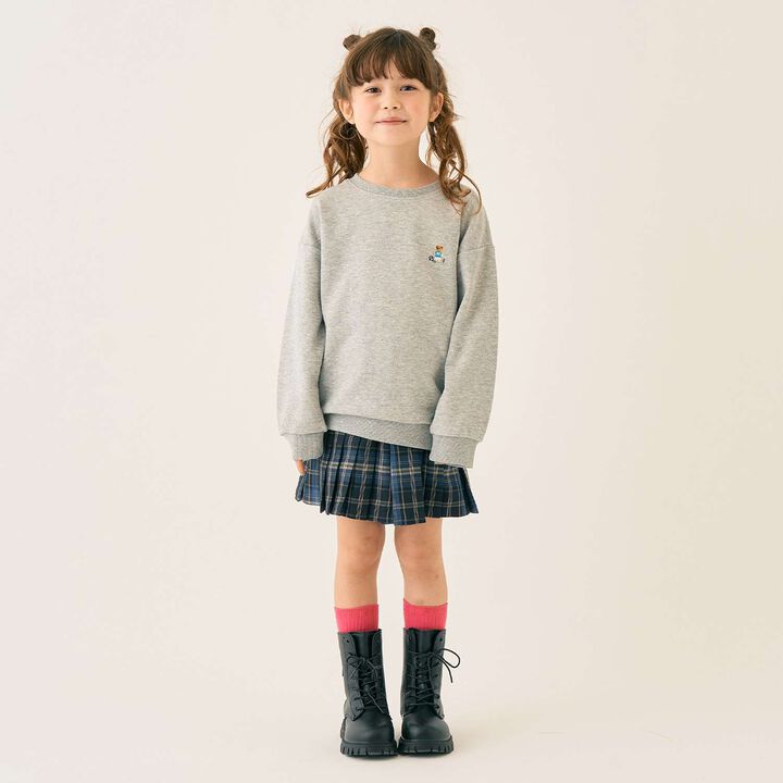 Bear Embroidery Fleece Sweatshirt,Blue, medium image number 21