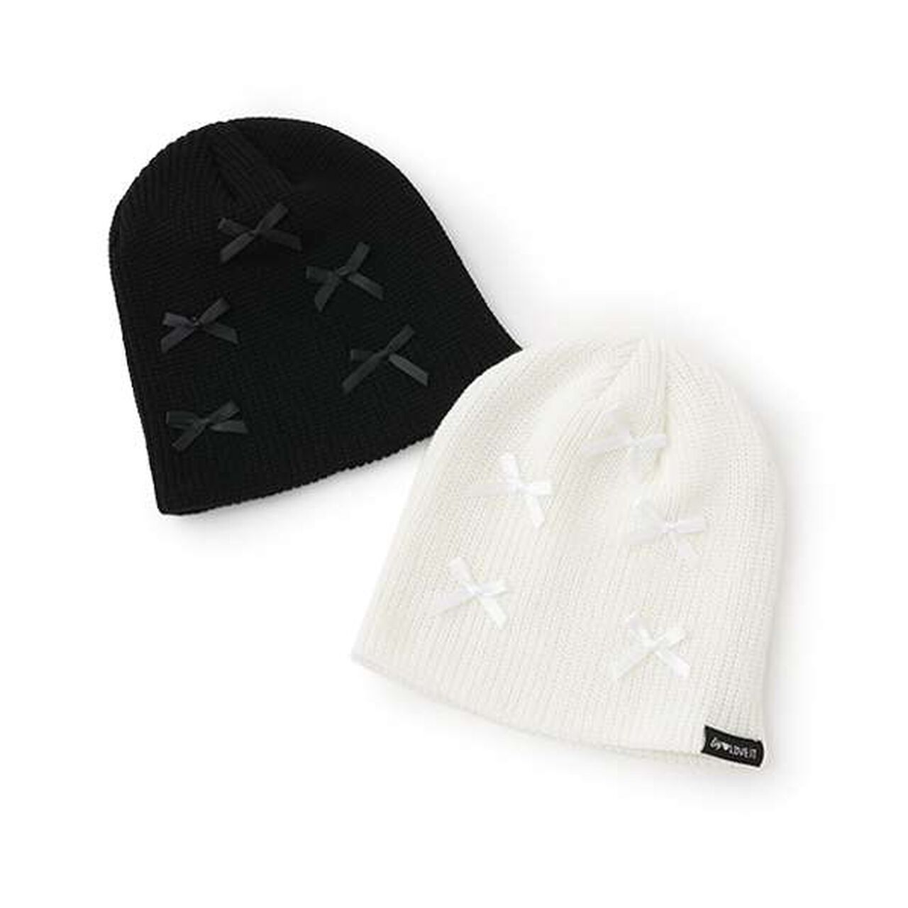 Ribbon Knit Cap,Off white, large image number 4